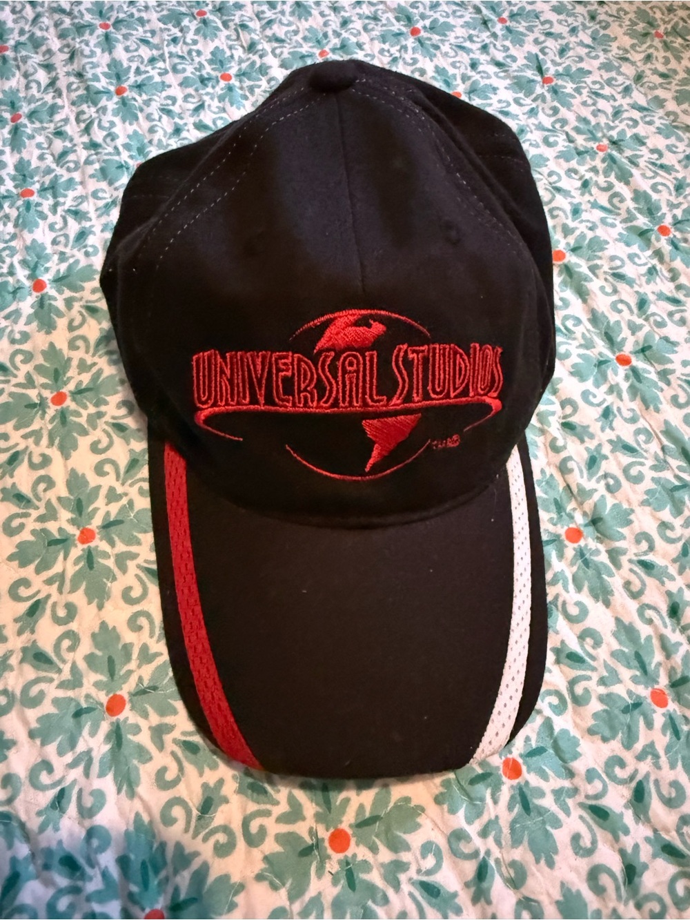 Universal Black Cap with Red & White Trim